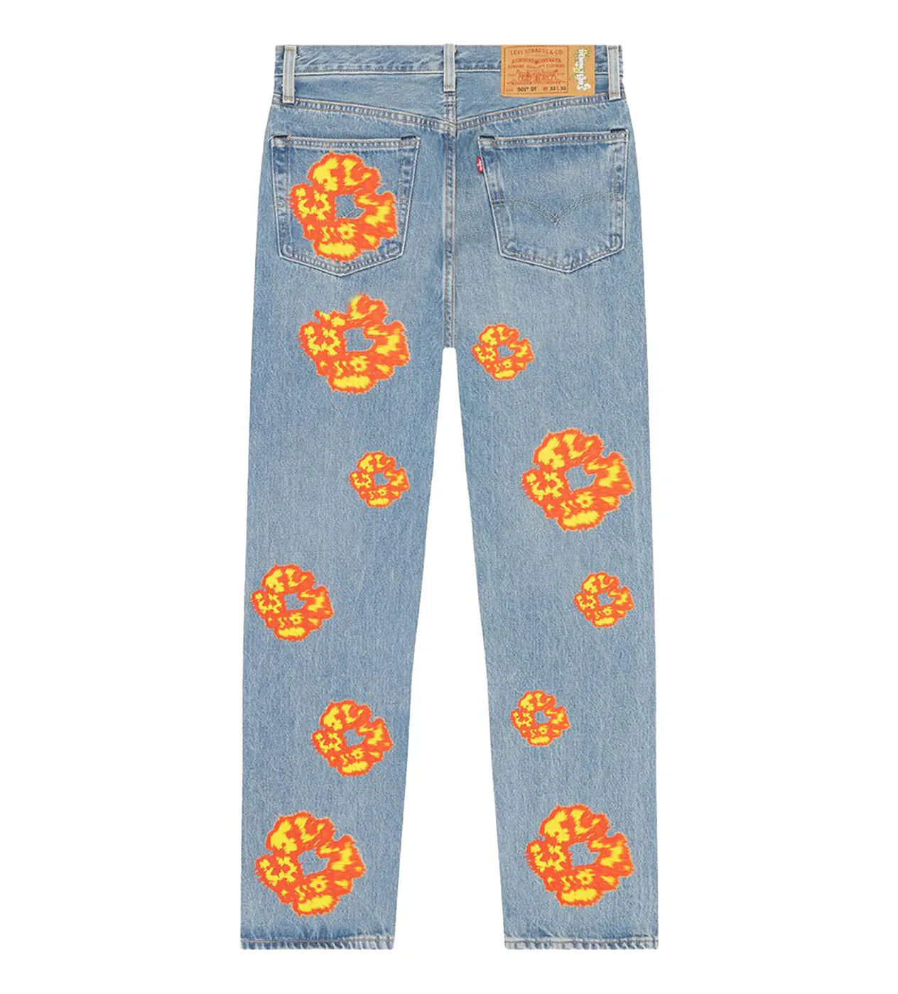 Denim Tears Offset Cotton Wreath Jeans Light Blue Wash